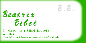 beatrix bibel business card